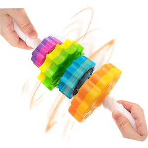 Spinning Rainbow Tower Stacking Toys