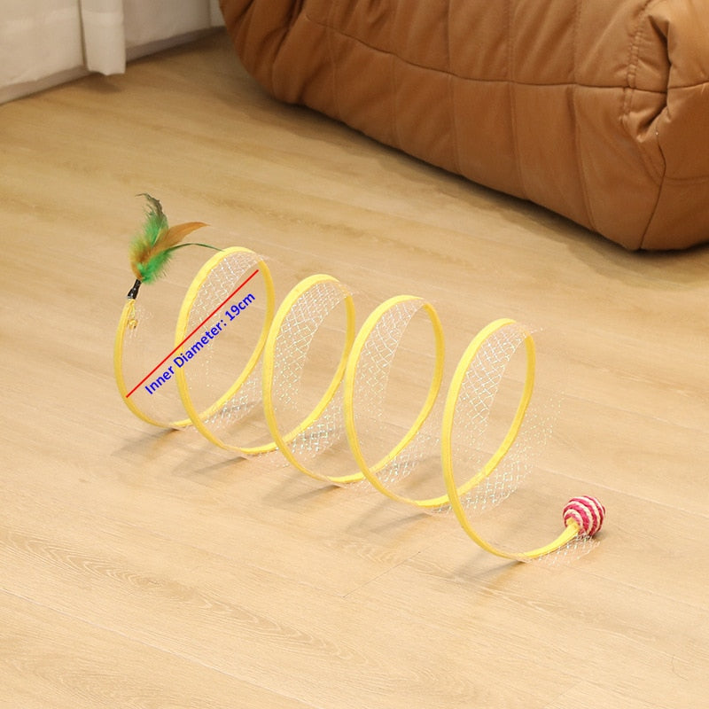 Cat Pets Toys Foldable Kitten Play Tunnel