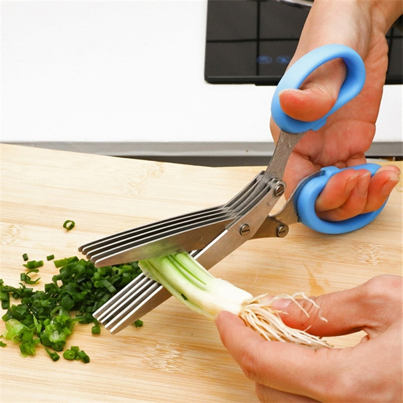 Muti Layers Kitchen Scissors Scallion Cutter