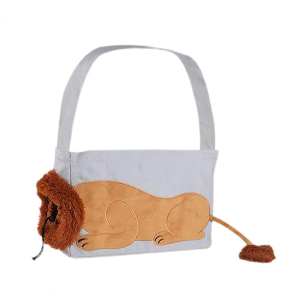 Pet Outdoor Bag Lion Shaped Cat Canvas Carrier Bag