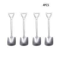 Stainless Steel Retro Shovel Coffee Spoon 4PCS