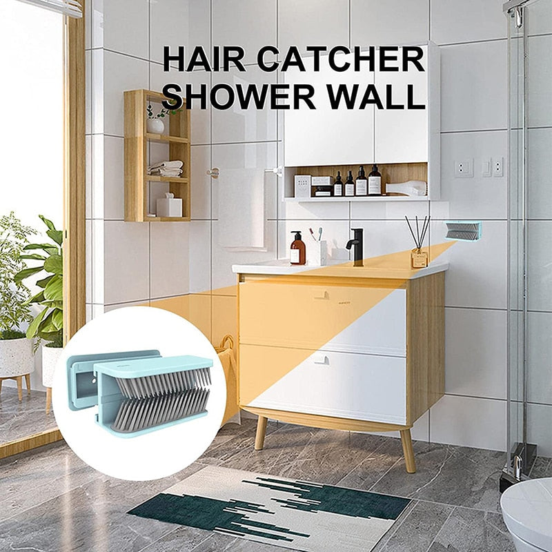 Shower Hair Catcher, Hair Collector for Shower Wall, Adhesion Easy to Install Silicone Hair Catcher