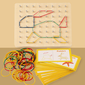 Montessori Graphic Nail Board Creative Jigsaw Puzzle Toy