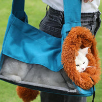 Pet Outdoor Bag Lion Shaped Cat Canvas Carrier Bag