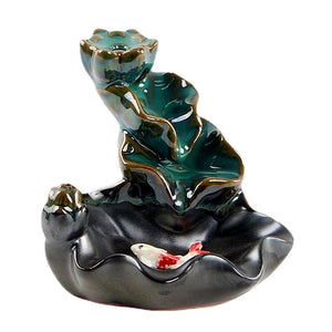 Lotus Koifish Backflow Incense Burner