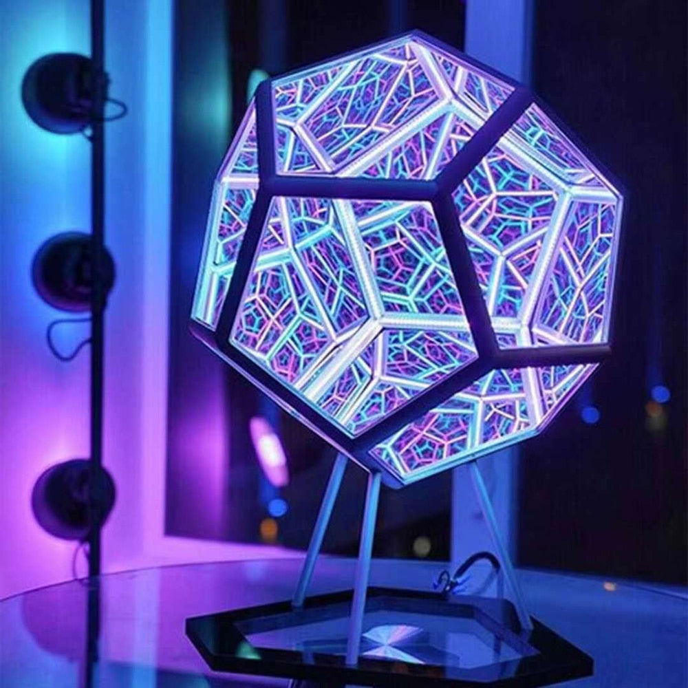 Dodecahedron Infinite Table Lamp Night Light