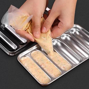 Non-Stick Stainless Steel Sausage Mold for Homemade Hot Dogs