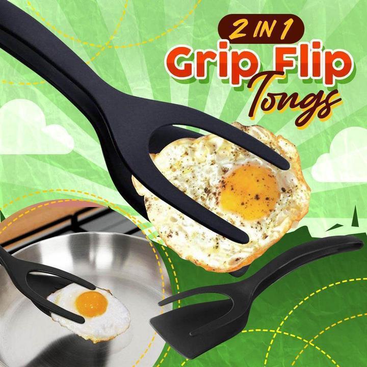 2 In 1 Kitchen Grip Flip Tongs