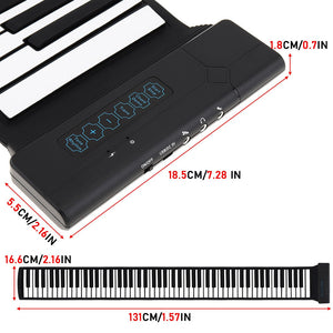 Electronic Flexible Roll up Piano Keyboard 88 Keys For Adults Kids