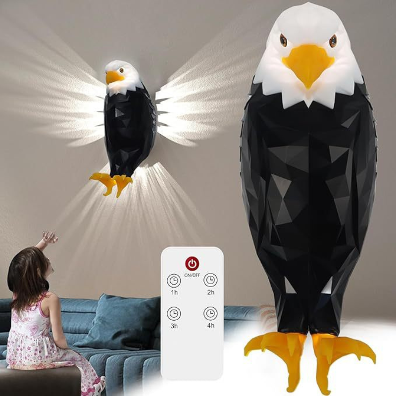 Bald Eagle Wall Light Magnetic Wall Mounted Eagle Lamp Remote Control