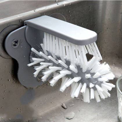 Water Bottle Cleaning Brush Glass Cup Washer with Suction Base