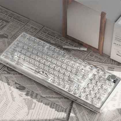 Transparent Mechanical Retro Typewriter Bluetooth Wireless Keyboard