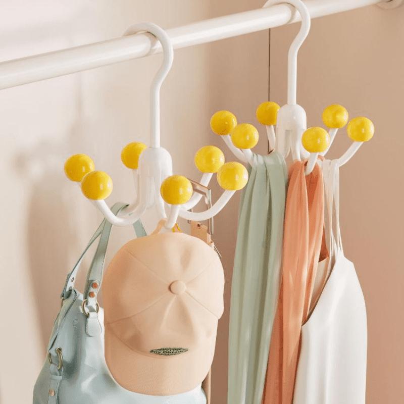 360 Degree Rotating Six-claw Hook Storage Rack