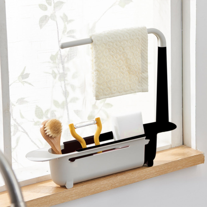 Telescopic Sink Drain Retractable Racks Organizer