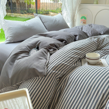 Gray Stripe Bedding Sets