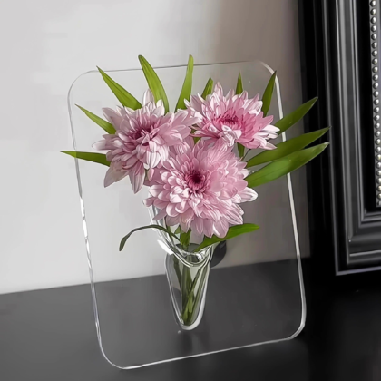 Creative Transparent Photo Frame Vase Desktop Ornaments