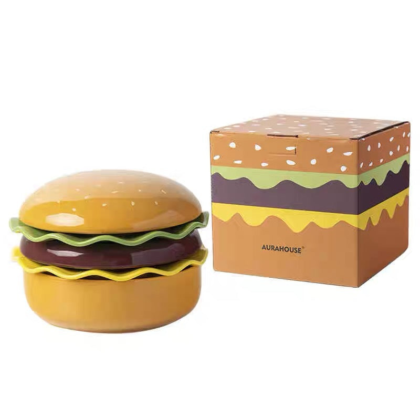 Cartoon Creative Hamburger Ceramic Tableware Serving Plate