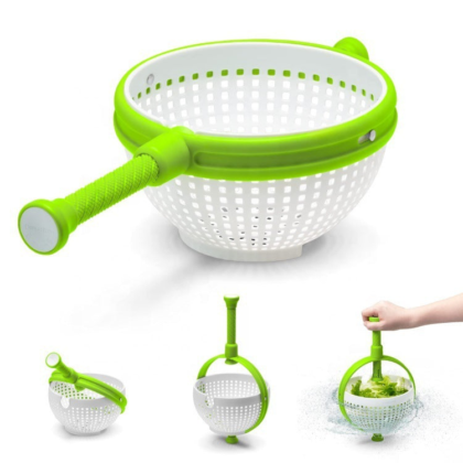 Salad Vegetable Spinner Spin Dryer Kitchen Drain Basket