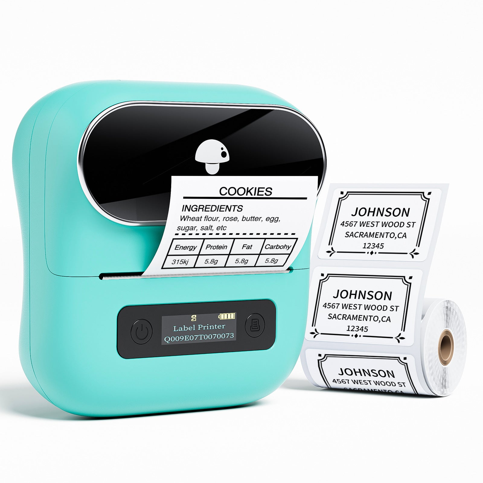 Commercial Barcode Printer Mini Sticker Bluetooth Thermal Label Printer ...