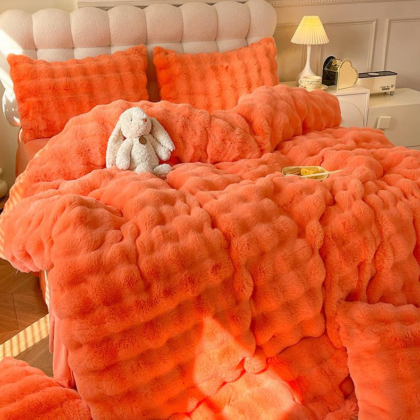 Fleece Luxury Winter Thick Warm Bedding Sets