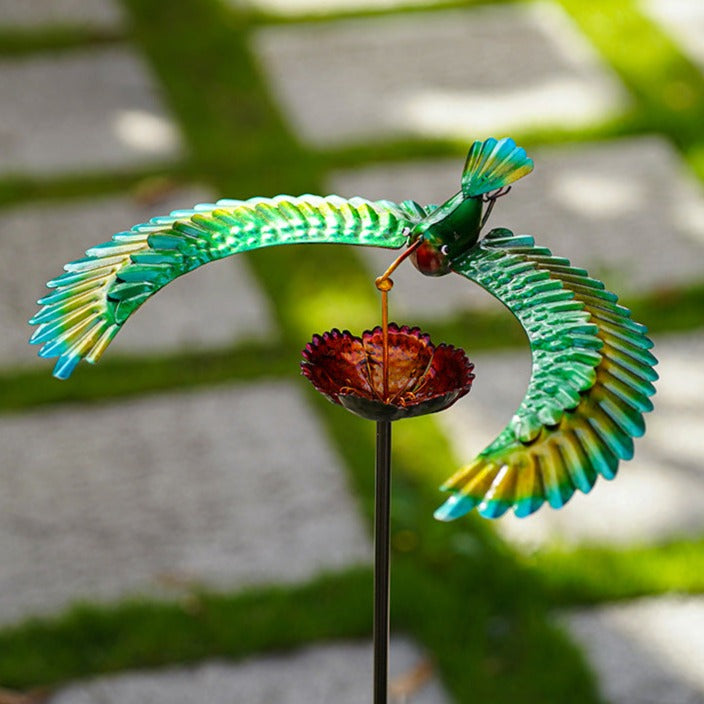 Outdoor Garden Bird Balancing Stakes Iron Decoration Scenery Courtyard ...