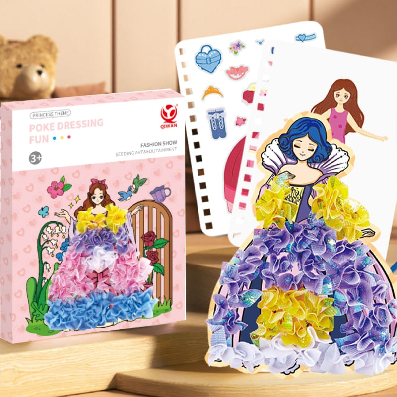 3 in 1 Fashion Design Drawing Princess Dress-up Activity Book
