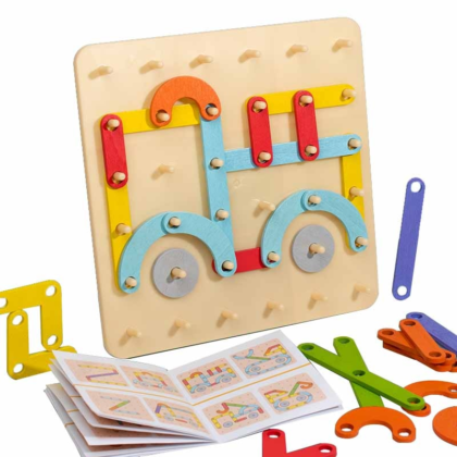 Wooden Geoboard Montessori Puzzle Toy