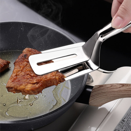 Stainless Steel Steak Clip Pancake Spatula Tongs