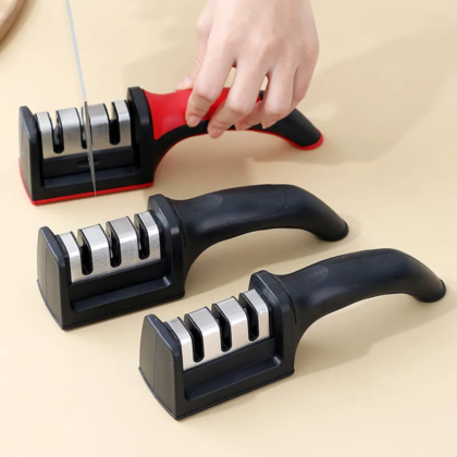 Knife Sharpener Handheld Multi-function 3 Stages Quick Sharpening Tool
