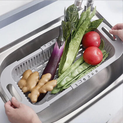 Retractable Sink Hollow Draining Basket
