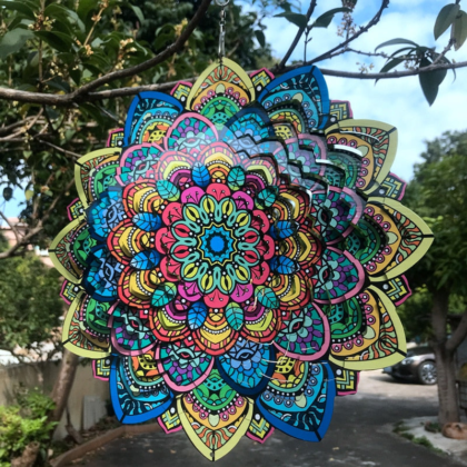Mandala Wind Spinner Garden Decor