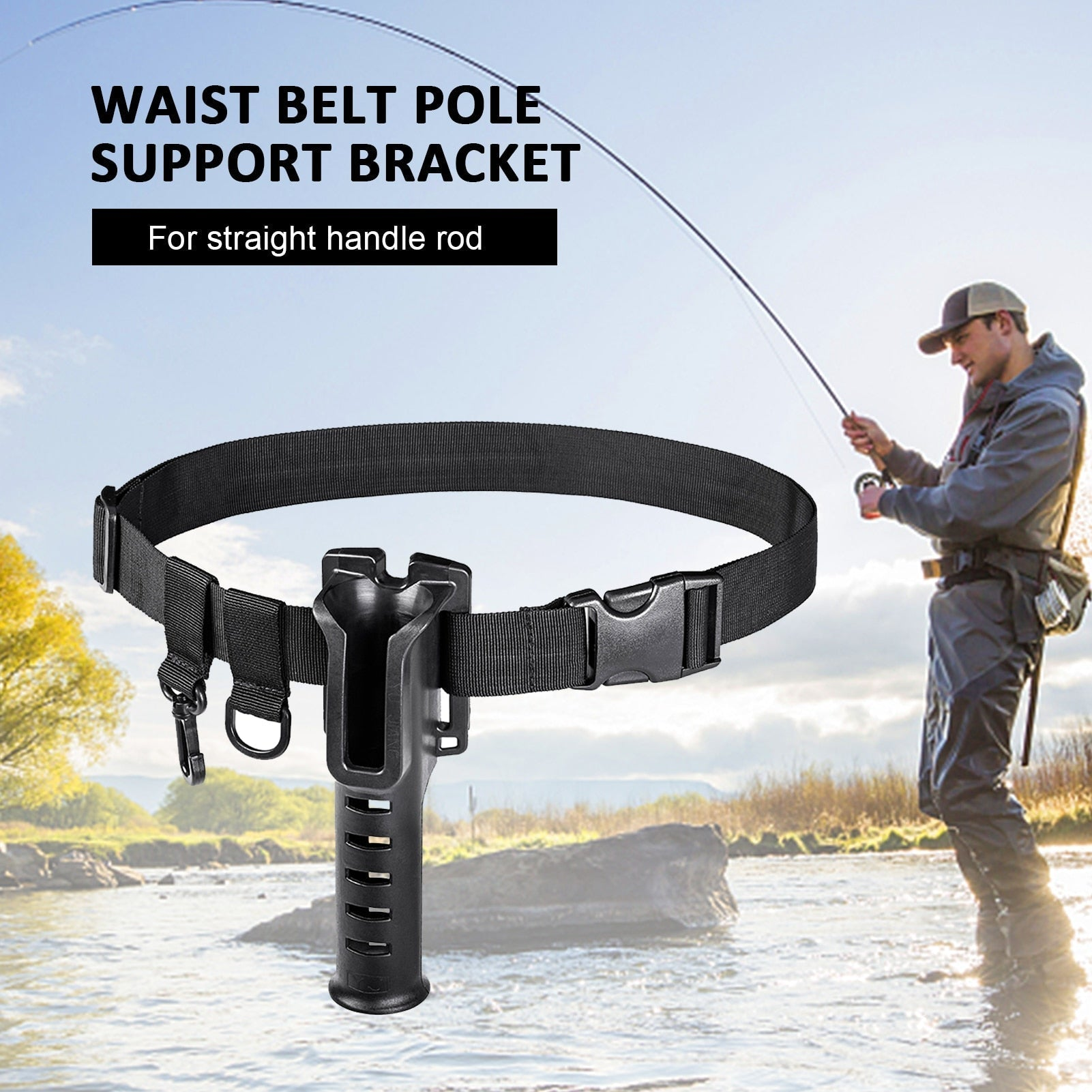 Adjustable Fishing Rod Holder Belt